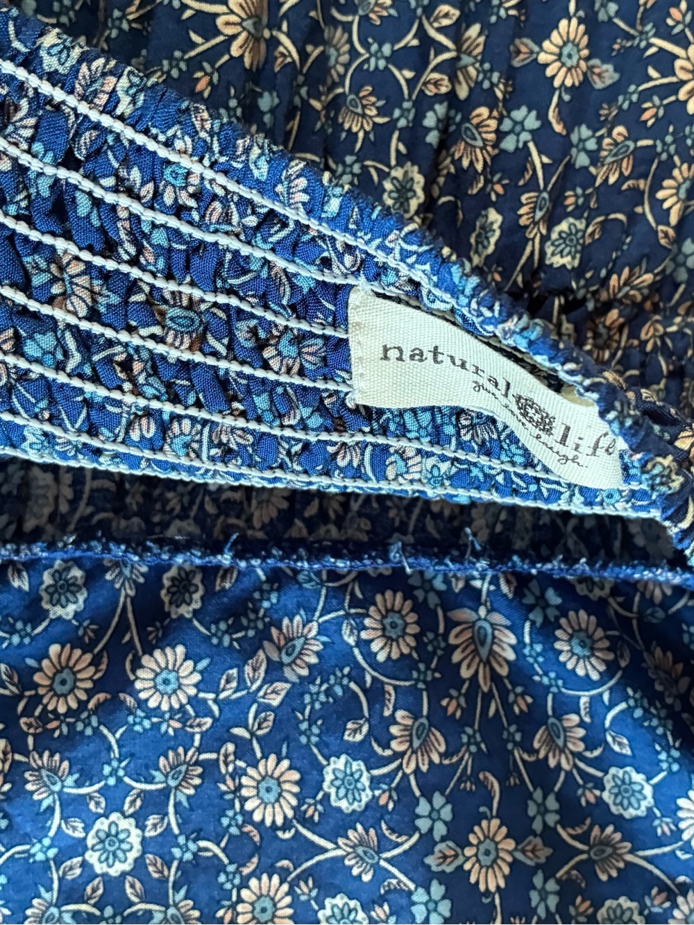 NATURAL LIFE Blue Floral Tiered Maxi Skirt - Picture 10 of 11